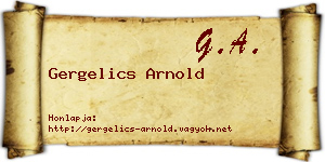 Gergelics Arnold névjegykártya