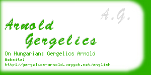 arnold gergelics business card